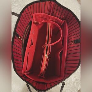 Amazing INSERT BAG ORGANIZER beige tan felt Neverfull MM GM SPEEDY tote purse